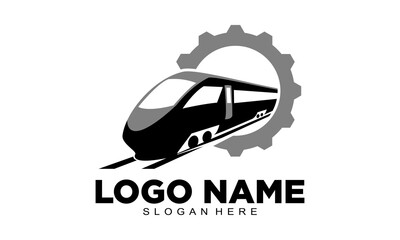 Train maintenance symbol vector logo