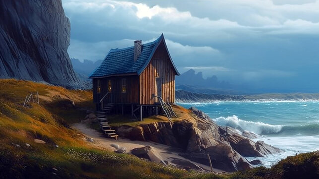 cabane bord de mer