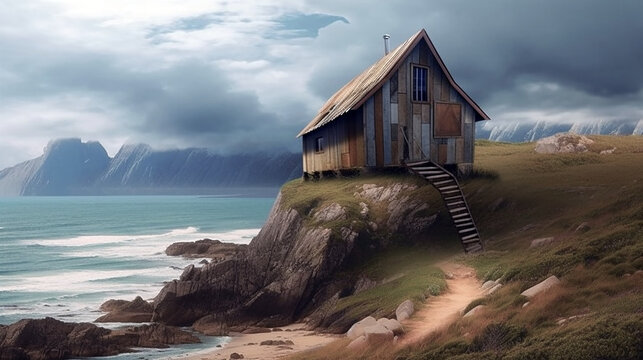 cabane bord de mer