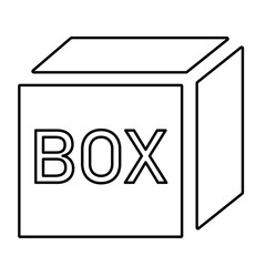 3d cube line icon
