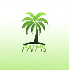 Fototapeta premium Palm tree logo icon illustration design, with gradient modern style