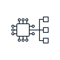 The concept of clustering. Vector icon isolated on white background.