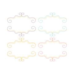 WEDDING DAY ORNAMENTAL LABELS, TAGS COLLECTION ISOLATED ON WHITE