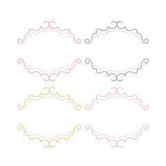 WEDDING DAY ORNAMENTAL LABELS, TAGS COLLECTION ISOLATED ON WHITE