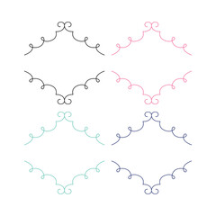 WEDDING DAY ORNAMENTAL LABELS, TAGS COLLECTION ISOLATED ON WHITE