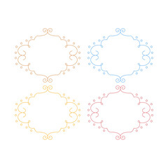 WEDDING DAY ORNAMENTAL LABELS, TAGS COLLECTION ISOLATED ON WHITE