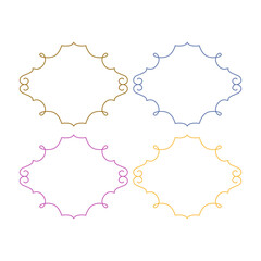 WEDDING DAY ORNAMENTAL LABELS, TAGS COLLECTION ISOLATED ON WHITE