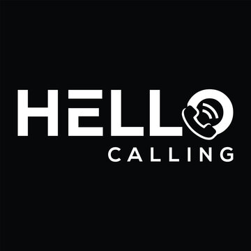 hello calling logo free stock logo template
