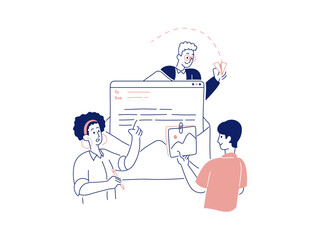 Email Productivity Illustration Work Working Employee Teamwork Company Startup Office Remote WFH schedule checklist task automation group discussion problem solving collaboration collaborative  Share 