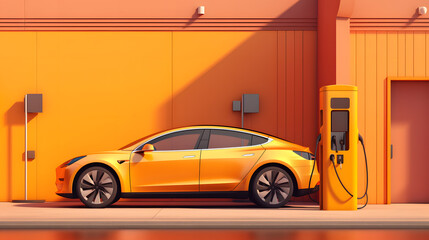 Fototapeta premium 未来の車 電気自動車 | car of the future ,electric vehicle Generative AI