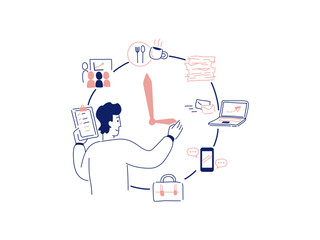 Email Productivity Illustration Work Working Employee Teamwork Company Startup Office Remote WFH schedule checklist task automation group discussion problem solving collaboration collaborative  Share 