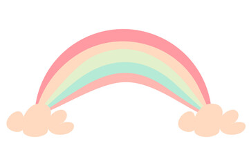 rainbow cloud pastel background backdrop wall art illustration 