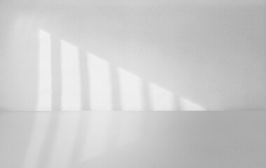 Abstract white empty room interior with light.