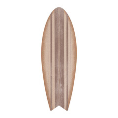 Brown watercolor surfboard.	

