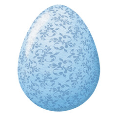 Blue Watercolor easter egg.