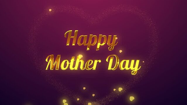 Bring a touch of elegance to your Mother's Day projects with this glowing gold video featuring a motion love symbol and beautiful texture effects. Perfect for greeting cards, promotional materials etc