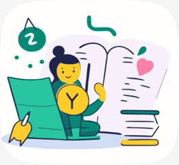 Collection of weekly or daily planner, note paper, to do list, stickers templates decorated by cute love illustrations and inspirational quote. School scheduler and organizer. Flat vector