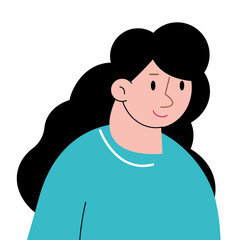 simple woman avatar cartoon