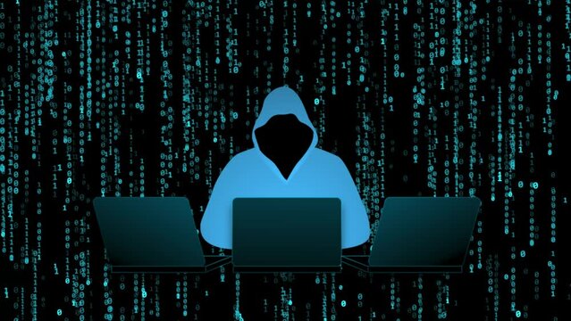 Hacker in a hoodie