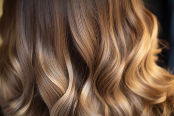 Fototapeta premium Balayage effect hair. Generative AI