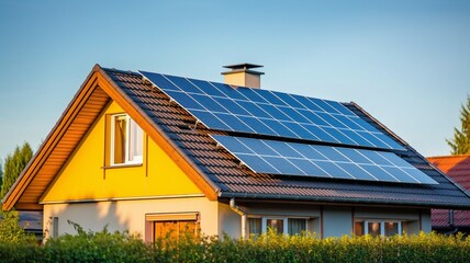 installation of solar panels on a home. GENERATE AI