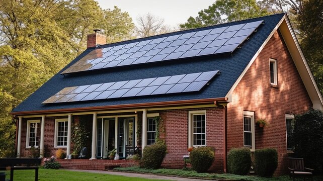 installation of solar panels on a home. GENERATE AI