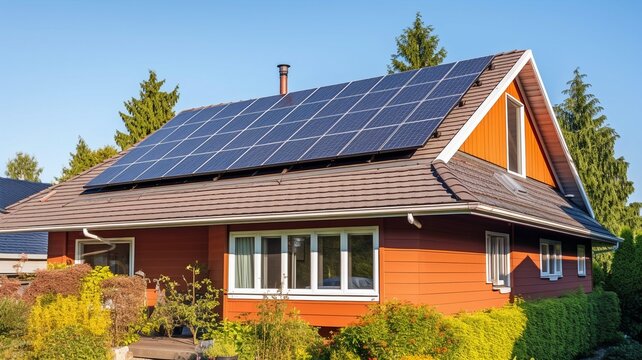 installation of solar panels on a home. GENERATE AI