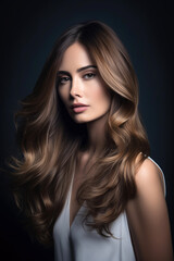 Fototapeta premium Balayage effect hair. Generative AI