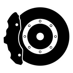 Car Brake black icon. Suitable for website, content design, poster, banner, or video editing need