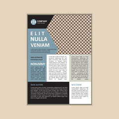 Vector Business Flyer Design Template A4 Size with Bleed