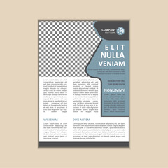 Vector Business Flyer Design Template A4 Size with Bleed