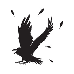 silhouette of a crow