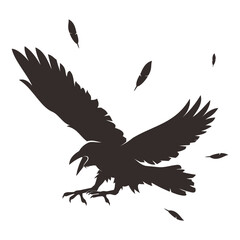 crow silhouette vector