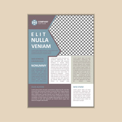 Vector Business Flyer Design Template A4 Size with Bleed