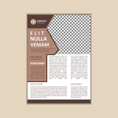 Vector Business Flyer Design Template A4 Size with Bleed