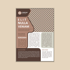 Vector Business Flyer Design Template A4 Size with Bleed