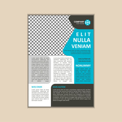 Vector Business Flyer Design Template A4 Size with Bleed