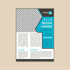 Vector Business Flyer Design Template A4 Size with Bleed