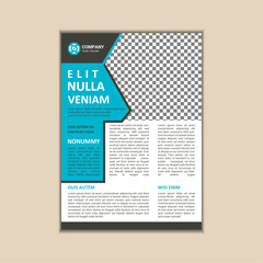 Vector Business Flyer Design Template A4 Size with Bleed