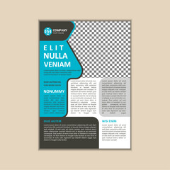 Vector Business Flyer Design Template A4 Size with Bleed