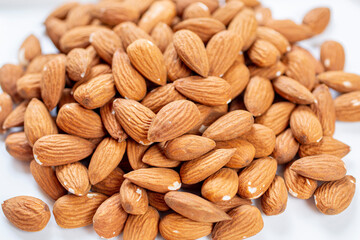 Bunch of unroasted Almond nuts