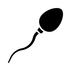 Sperm black icon. Suitable for website, content design, poster, banner, or video editing needs