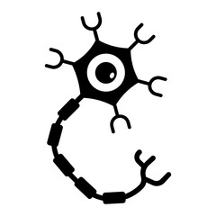 Neuron black icon. Suitable for website, content design, poster, banner, or video editing needs