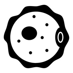 Ovum black icon. Suitable for website, content design, poster, banner, or video editing needs