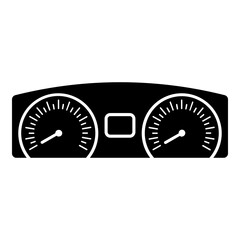 Car dashboard or speedometer black icon. Suitable for website, content design, poster, banner, or video editing needs
