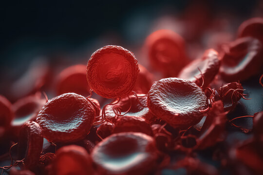 leukocytes attacking a cancer cell, AI