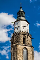 Fototapeta na wymiar kamenz, deutschland - glockenturm von st. marien