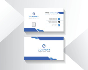 Modern Corporate business card design . double sided business card design template . blue gradation business card inspiration