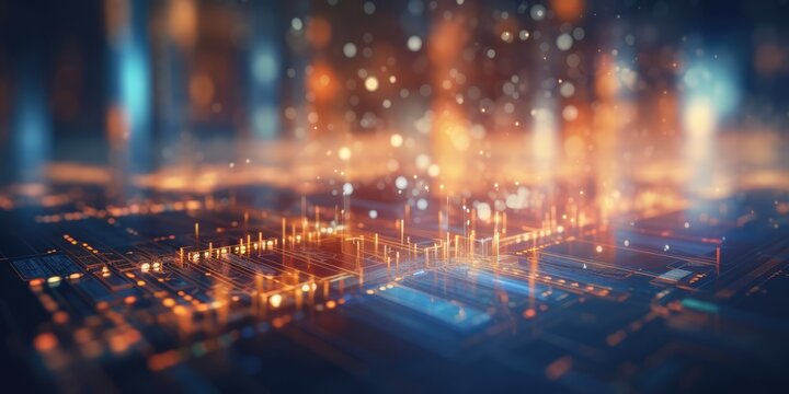 Hardware and texhnology concept background made with generated ai