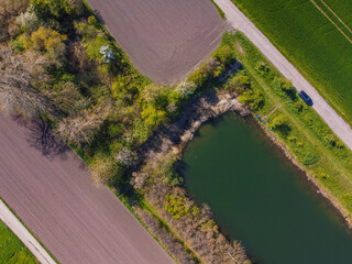 canal ending in fields